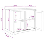 Küchentrolley 2 pcs Honigwachs 112 x 77 x 91,5 cm Massiv-Kiefer