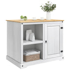 Küchentrolley 2 pcs Weiß und Honigwachs 112 x 77 x 91,5 cm