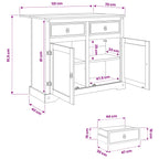 Küchentrolley 2 pcs Honigwachs 112 x 70 x 91,5 cm Massiv-Kiefer