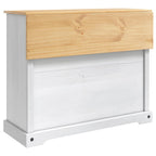Küchentrolley 2 pcs Weiß und Honigwachs 112 x 70 x 91,5 cm