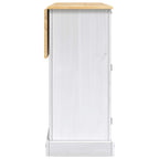 Küchentrolley 2 pcs Weiß und Honigwachs 112 x 70 x 91,5 cm