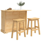 Küchenaufbewahrung mit Speicher 2 pcs Honigwachs Massiv-Kiefer