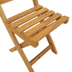 Außen Bistro-Stühle 6 pcs Natur Massivholz Akazie