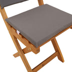 Außen Bistro-Stühle mit Kissen 8 pcs Dunkelgrau 38 x 46 x 85 cm