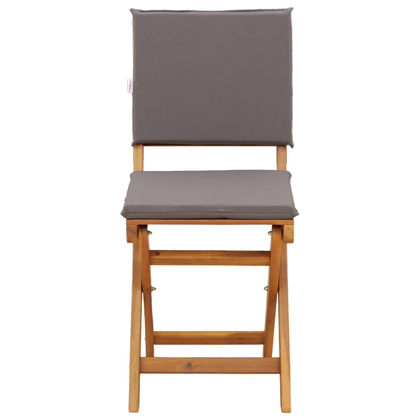 Außen Bistro-Stühle mit Kissen 8 pcs Dunkelgrau 38 x 46 x 85 cm