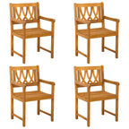Bank Outdoor 4 pcs Natur 56 x 55,5 x 90 cm Massivholz Akazie