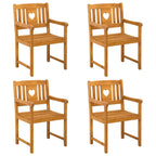Bank Outdoor 4 pcs Natur 56 x 55,5 x 90 cm Massivholz Akazie