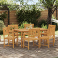 Bank Outdoor 6 pcs Natur 56 x 55,5 x 90 cm Massivholz Akazie