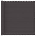 Balkonsichtschutz Anthrazit 75 x 1000 cm HDPE und Aluminium