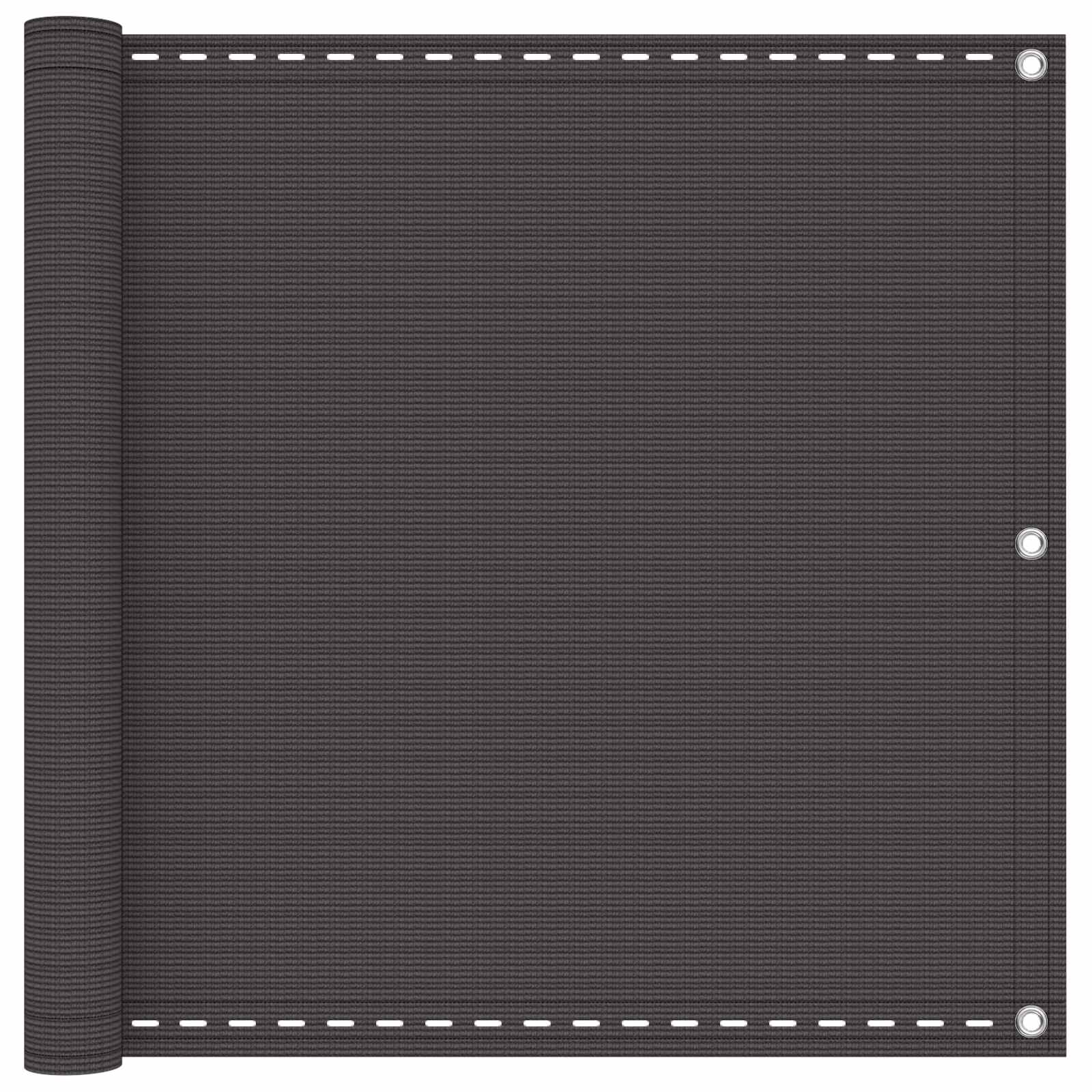 Balkonsichtschutz Anthrazit 90 x 800 cm HDPE und Aluminium