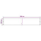 Balkonsichtschutz Weiß 120 x 700 cm HDPE und Aluminium