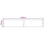 Balkonsichtschutz Terrakotta 75 x 1200 cm HDPE und Aluminium