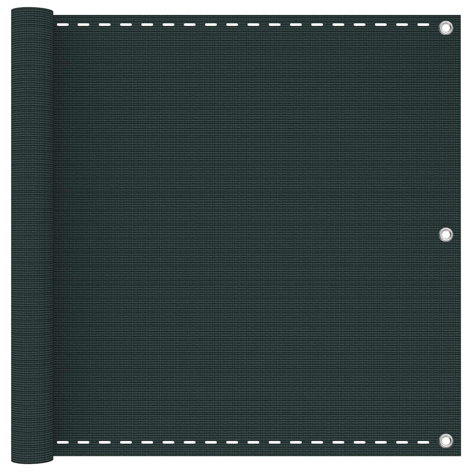 Balkonsichtschutz Dunkelgrün 90 x 1000 cm HDPE und Aluminium
