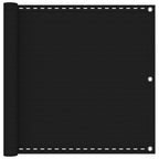 Balkonsichtschutz Schwarz 90 x 1200 cm HDPE und Aluminium