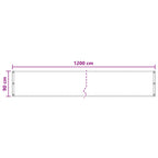 Balkonsichtschutz Schwarz 90 x 1200 cm HDPE und Aluminium