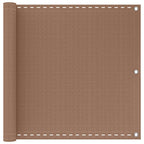 Balkonsichtschutz Taupe 75 x 700 cm HDPE und Aluminium