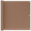 Balkonsichtschutz Taupe 75 x 1200 cm HDPE und Aluminium