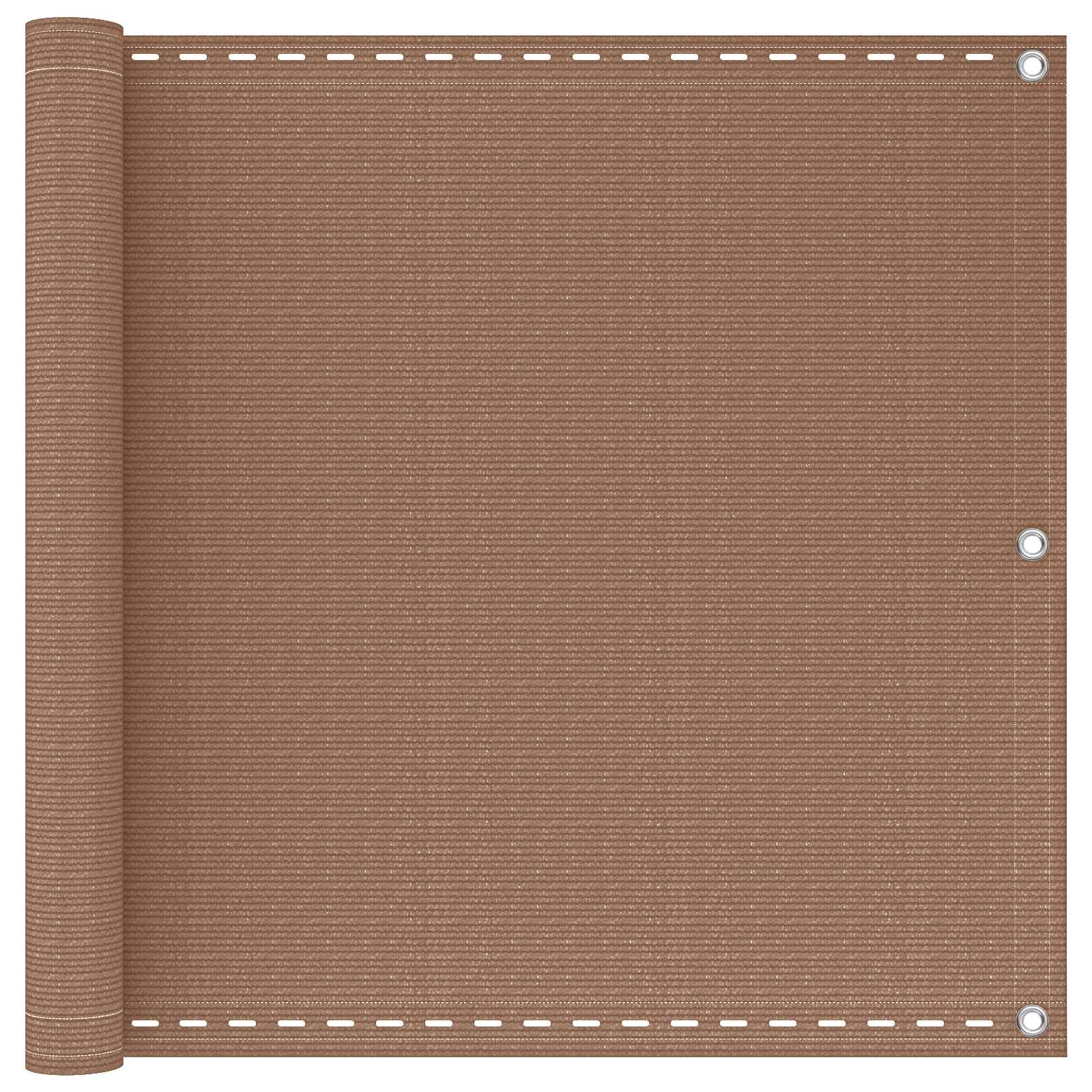 Balkonsichtschutz Taupe 120 x 700 cm HDPE und Aluminium