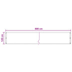 Balkonsichtschutz Taupe 120 x 800 cm HDPE und Aluminium