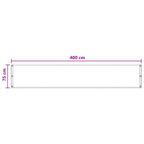 Balkonsichtschutz Hellgrau 75 x 400 cm HDPE und Aluminium