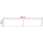 Balkonsichtschutz Hellgrau 75 x 1000 cm HDPE und Aluminium