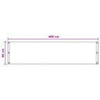 Balkonsichtschutz Hellgrau 90 x 400 cm HDPE und Aluminium