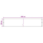 Balkonsichtschutz Hellgrau 90 x 500 cm HDPE und Aluminium