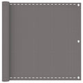Balkonsichtschutz Hellgrau 90 x 800 cm HDPE und Aluminium