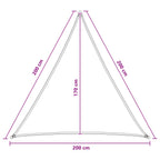 Sonnensegel Taupe 2 x 2 x 2 m HDPE