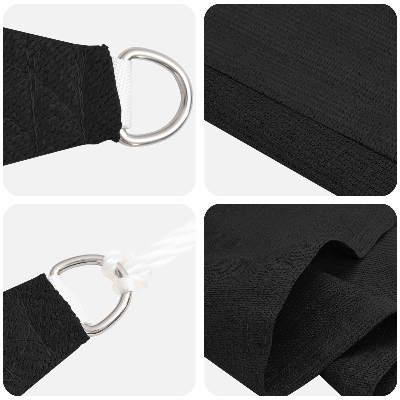 Sonnensegel Schwarz 2 x 6 m HDPE