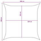 Sonnensegel Anthrazit und Weiß 3,6 x 3,6 m HDPE