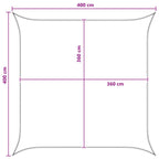Sonnensegel Anthrazit und Weiß 4 x 4 m HDPE