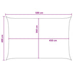 Sonnensegel Anthrazit und Weiß 4 x 5 m HDPE