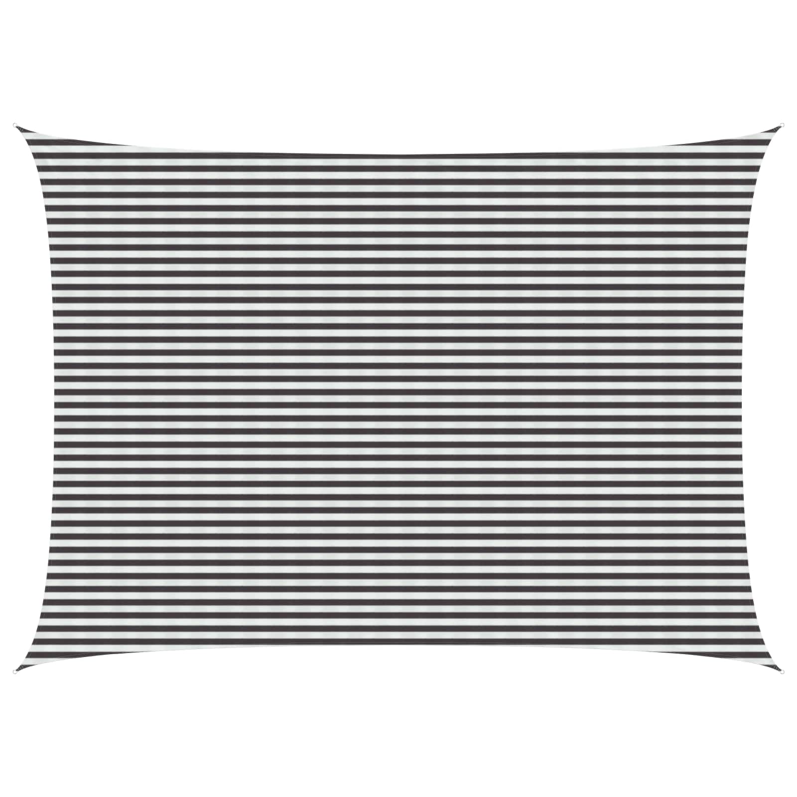 Sonnensegel Anthrazit und Weiß 5 x 8 m HDPE