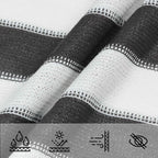 Sonnensegel Anthrazit und Weiß 3 / 4 x 3 m HDPE