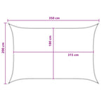 Sonnensegel Gelb und Weiß 2 x 3,5 m HDPE