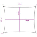Sonnensegel Gelb und Weiß 2,5 x 3,5 m HDPE