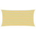 Sonnensegel Gelb und Weiß 2,5 x 6 m HDPE