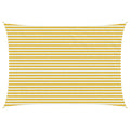 Sonnensegel Gelb und Weiß 3,5 x 4,5 m HDPE