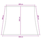 Sonnensegel Gelb und Weiß 4 / 5 x 4 m HDPE