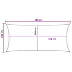 Sonnensegel Blau und Weiß 2 x 5 m HDPE