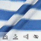 Sonnensegel Blau und Weiß 2,5 x 3 m HDPE