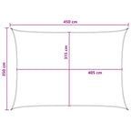 Sonnensegel Blau und Weiß 3,5 x 4,5 m HDPE