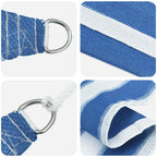 Sonnensegel Blau und Weiß 2 x 2 x 2 m HDPE