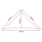 Sonnensegel Blau und Weiß 2,5 x 2,5 x 3,5 m HDPE