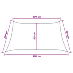 Sonnensegel Blau und Weiß 3 / 4 x 2 m HDPE