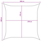 Sonnensegel Hellgrau und Weiß 3 x 3 m HDPE