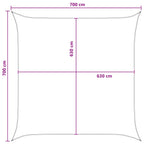 Sonnensegel Hellgrau und Weiß 7 x 7 m HDPE