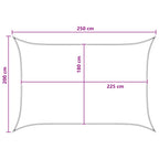Sonnensegel Hellgrau und Weiß 2 x 2,5 m HDPE