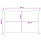 Sonnensegel Hellgrau und Weiß 3 x 4 m HDPE